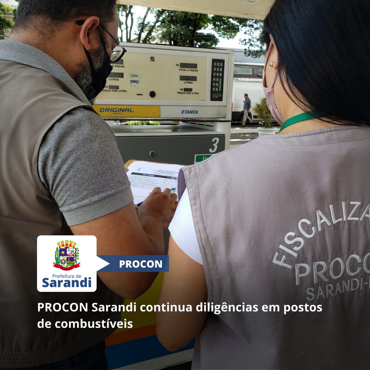 PROCON Sarandi continua diligências em postos de combustíveis 
